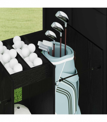 vidaXL Golf Cabinet Plain Black Oak 102 x 45 x 85.5 cm