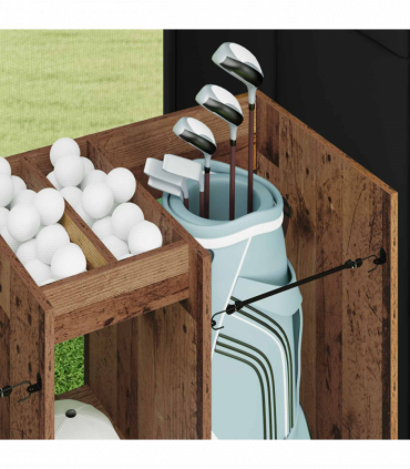 vidaXL Golf Cabinet Plain Old Wood 102 x 45 x 85.5 cm