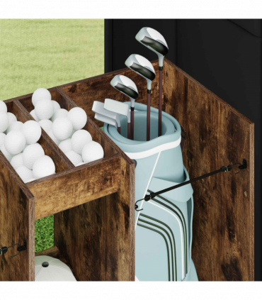 vidaXL Golf Cabinet Plain Smoked Oak 102 x 45 x 85.5 cm