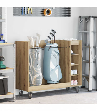 vidaXL Golf Cabinet with Wheel Plain Artisan Oak 120 x 45 x 98 cm