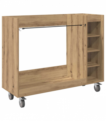 vidaXL Golf Cabinet with Wheel Plain Artisan Oak 120 x 45 x 98 cm