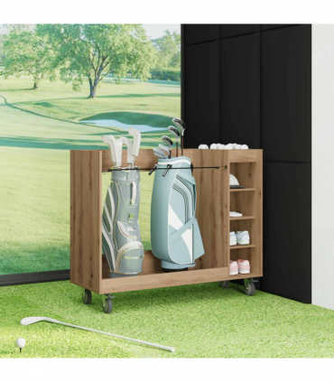 vidaXL Golf Cabinet with Wheel Plain Artisan Oak 120 x 45 x 98 cm