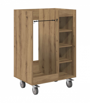 vidaXL Golf Cabinet with Wheel Plain Artisan Oak 65 x 45 x 98 cm