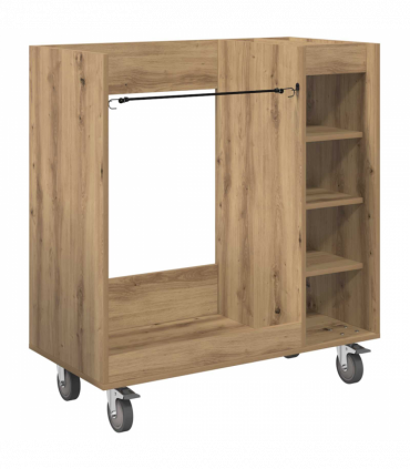 vidaXL Golf Cabinet with Wheel Plain Artisan Oak 90 x 45 x 98 cm