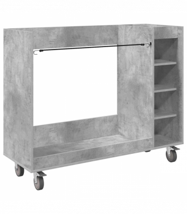 vidaXL Golf Cabinet with Wheel Plain Concrete Grey 120 x 45 x 98 cm