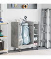 vidaXL Golf Cabinet with Wheel Plain Concrete Grey 90 x 45 x 98 cm