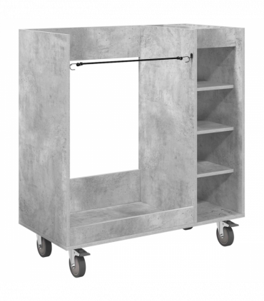 vidaXL Golf Cabinet with Wheel Plain Concrete Grey 90 x 45 x 98 cm