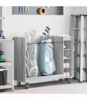 vidaXL Golf Cabinet with Wheel Plain Grey Sonoma 120 x 45 x 98 cm