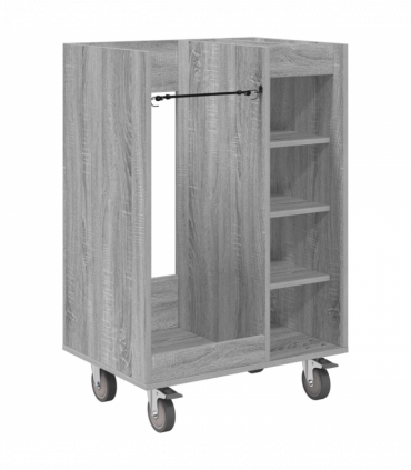 vidaXL Golf Cabinet with Wheel Plain Grey Sonoma 65 x 45 x 98 cm