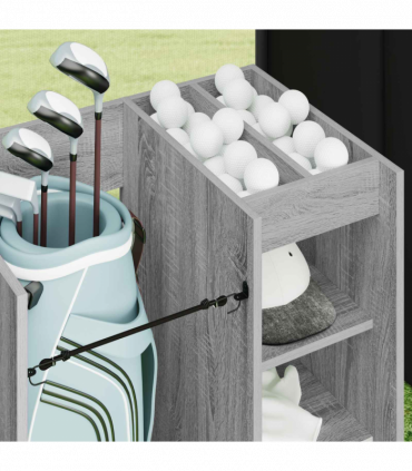 vidaXL Golf Cabinet with Wheel Plain Grey Sonoma 65 x 45 x 98 cm