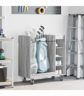 vidaXL Golf Cabinet with Wheel Plain Grey Sonoma 90 x 45 x 98 cm