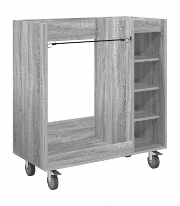 vidaXL Golf Cabinet with Wheel Plain Grey Sonoma 90 x 45 x 98 cm