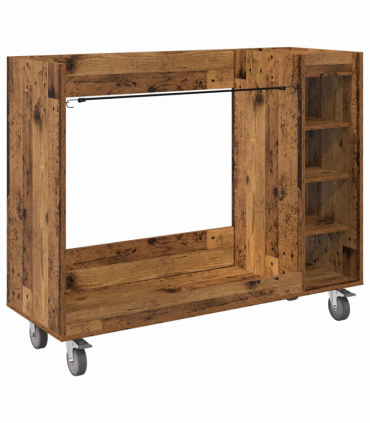 vidaXL Golf Cabinet with Wheel Plain Old Wood 120 x 45 x 98 cm