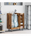 vidaXL Golf Cabinet with Wheel Plain Old Wood 90 x 45 x 98 cm