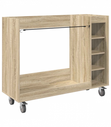 vidaXL Golf Cabinet with Wheel Plain Sonoma Oak 120 x 45 x 98 cm