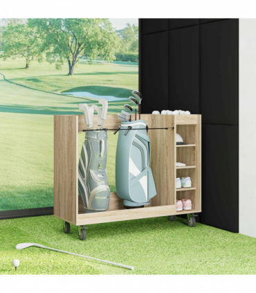 vidaXL Golf Cabinet with Wheel Plain Sonoma Oak 120 x 45 x 98 cm
