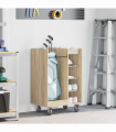 vidaXL Golf Cabinet with Wheel Plain Sonoma Oak 65 x 45 x 98 cm