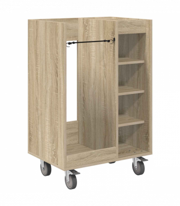 vidaXL Golf Cabinet with Wheel Plain Sonoma Oak 65 x 45 x 98 cm