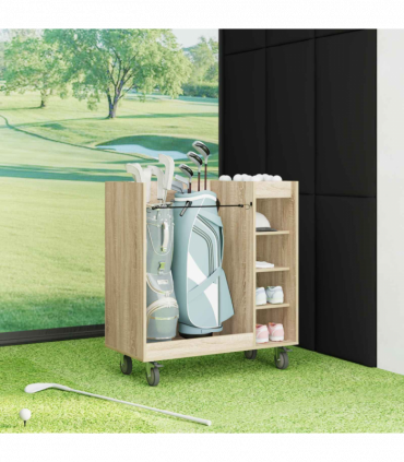 vidaXL Golf Cabinet with Wheel Plain Sonoma Oak 90 x 45 x 98 cm