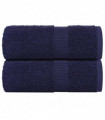 vidaXL Guest Towels 2 pcs Navy Blue 30x50 cm 360 gsm 100% Cotton