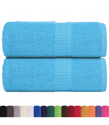vidaXL Guest Towels 2 pcs Turquoise 30x50 cm 360 gsm 100% Cotton