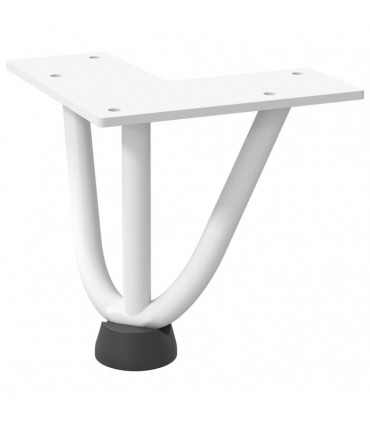 vidaXL Hairpin Table Legs 4 pcs White 10 cm Solid Steel