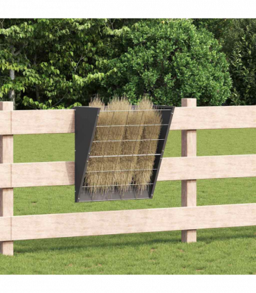 vidaXL Hanging Hay Feeder Black 61 x 33 x 66 cm Cold-Rolled Steel