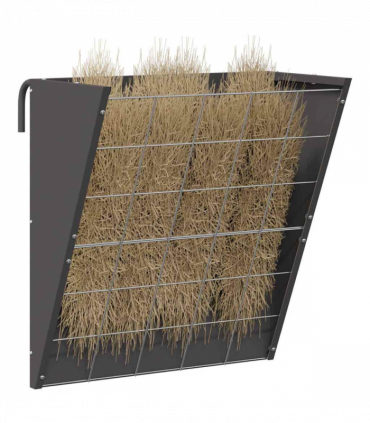 vidaXL Hanging Hay Feeder Black 61 x 33 x 66 cm Cold-Rolled Steel