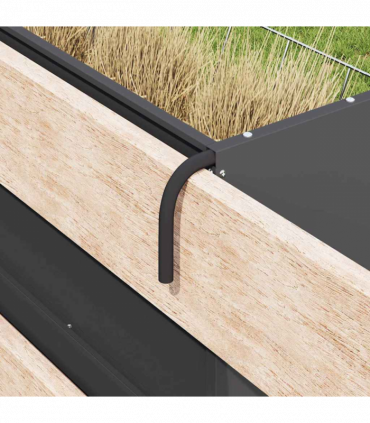 vidaXL Hanging Hay Feeder Black 61 x 33 x 66 cm Cold-Rolled Steel