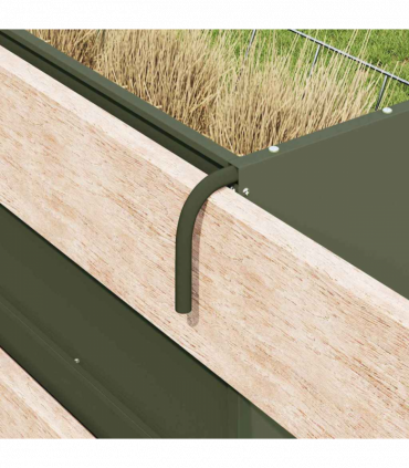 vidaXL Hanging Hay Feeder Olive Green 61 x 33 x 66 cm