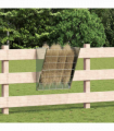 vidaXL Hanging Hay Feeder Silver 61 x 33 x 66 cm Galvanised Steel