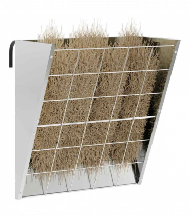 vidaXL Hanging Hay Feeder Silver 61 x 33 x 66 cm Galvanised Steel