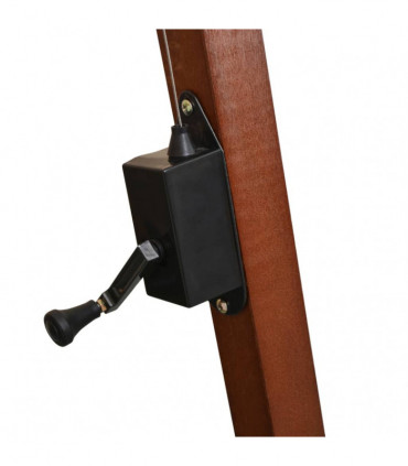 vidaXL Hanging Parasol 300x300 cm Wooden Pole White