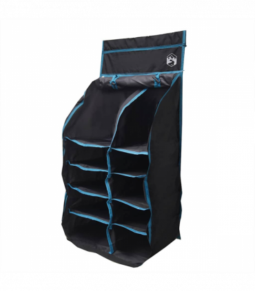 vidaXL Hanging Tent Organizer 10 Pockets Black 40.5 x 25 x 80 cm