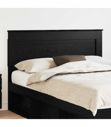 vidaXL Headboard with Headboard Black Oak 150 cm Engineered Wood
