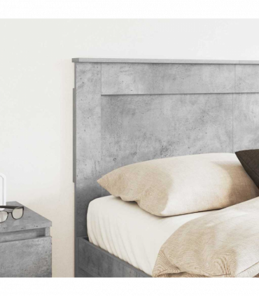 vidaXL Headboard with Headboard Concrete Grey 160 cm Engineered Wood