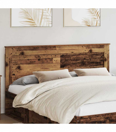 vidaXL Headboard with Headboard Old Wood 200 cm Engineered Wood