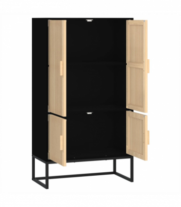 vidaXL Highboard Black 70x35x125 cm Engineered Wood