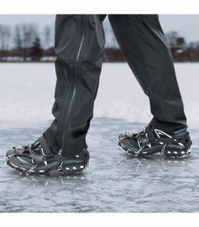 vidaXL Ice Cleats for Shoes Black L Stainless Steel