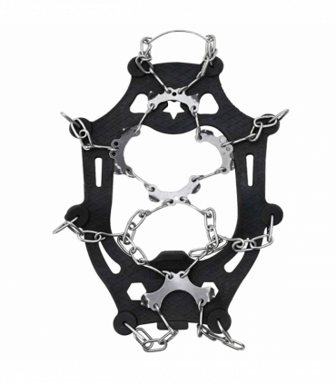 vidaXL Ice Cleats for Shoes Black L Stainless Steel