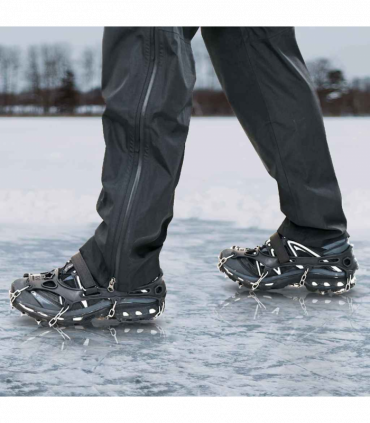 vidaXL Ice Cleats for Shoes Black M Stainless Steel