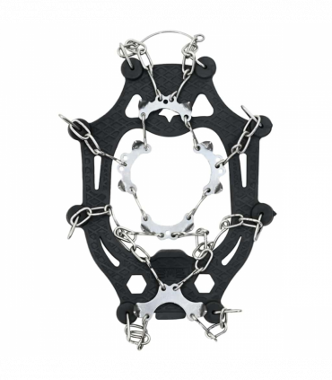 vidaXL Ice Cleats for Shoes Black S Stainless Steel