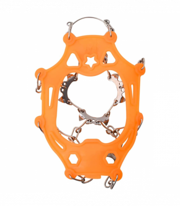vidaXL Ice Cleats for Shoes Orange M Stainless Steel