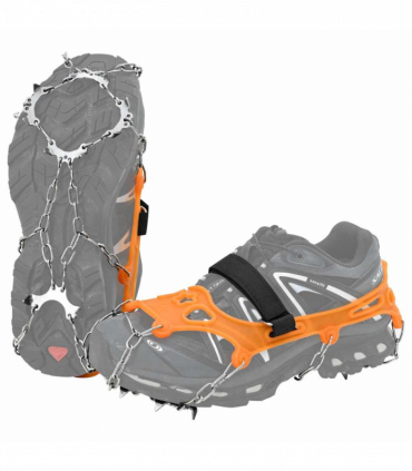 vidaXL Ice Cleats for Shoes Orange XL Stainless Steel