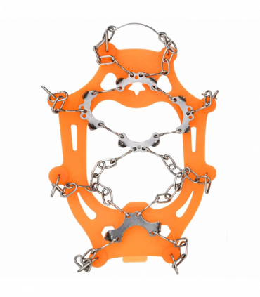 vidaXL Ice Cleats for Shoes Orange XL Stainless Steel