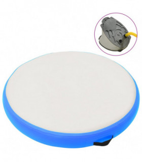 vidaXL Inflatable Gymnastic Mat with Pump 100x100x10 cm PVC Blue