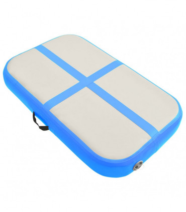 vidaXL Inflatable Gymnastics Mat with Pump 60x100x15 cm PVC Blue