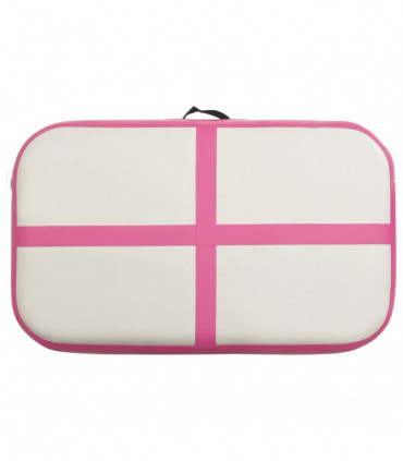 vidaXL Inflatable Gymnastics Mat with Pump 60x100x15 cm PVC Pink