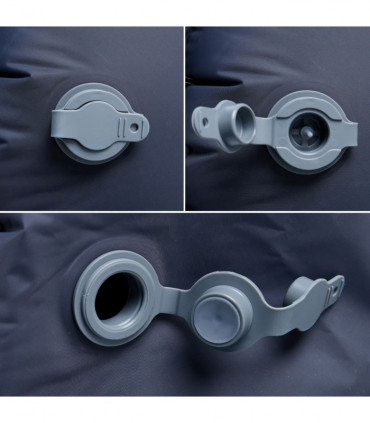 vidaXL Inflating Camping Mattress with Pillow 1-Person Grey