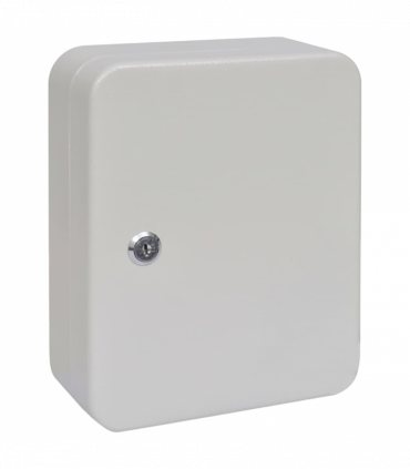 vidaXL Key Box with Lock White 20 x 7.5 x 25 cm Steel
